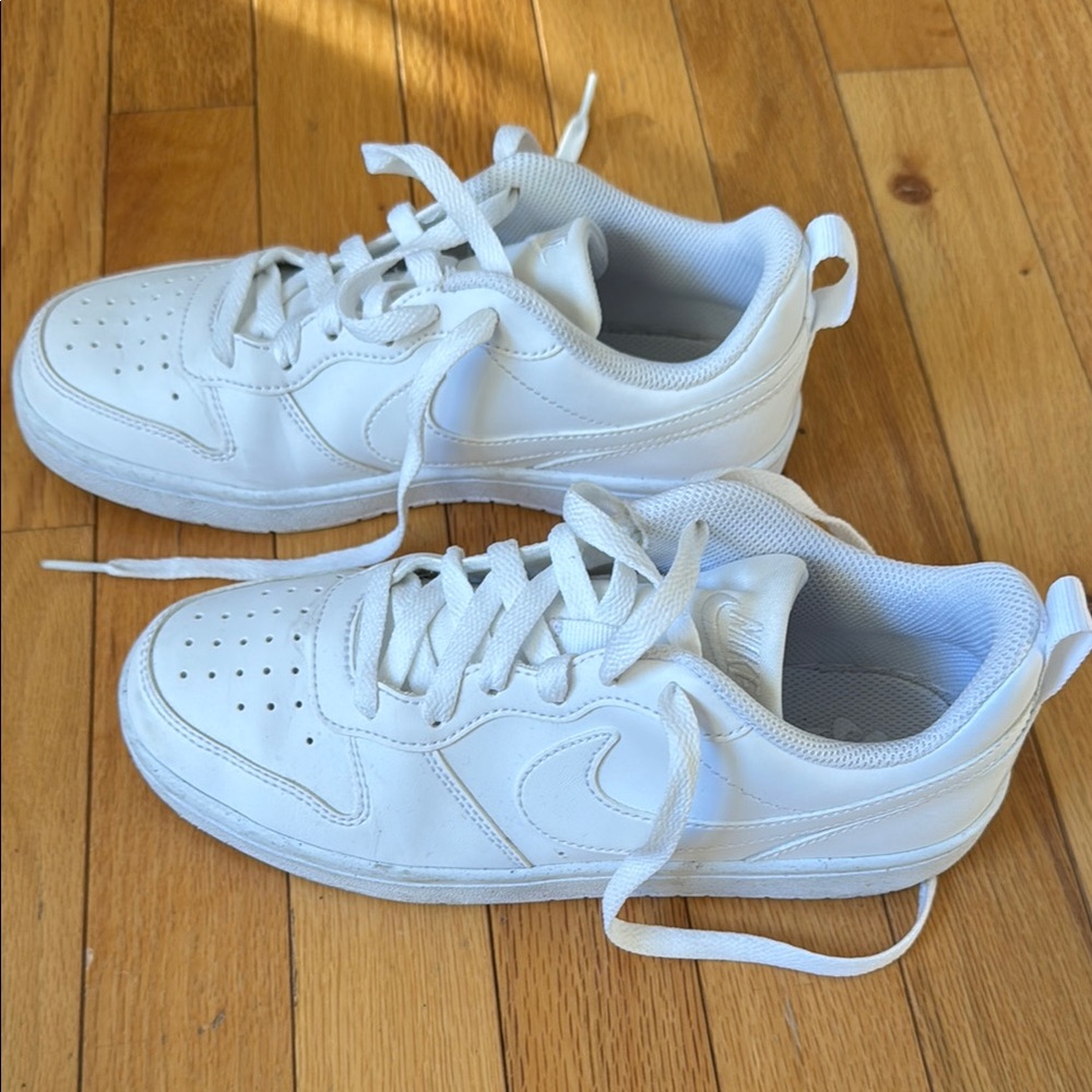 Kids White Athletic Sneakers - Classic Low-Top